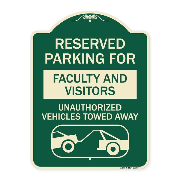 Reserved Parking for Faculty and Visitors Unauthorized Vehicles Towed Away, A-DES-G-1824-23103